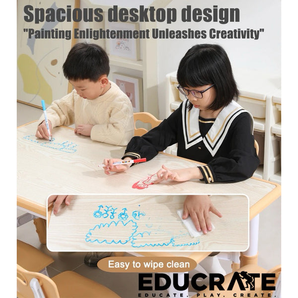 Kids Study Table and Chair (Adjustable Height) Ergonomic Chair