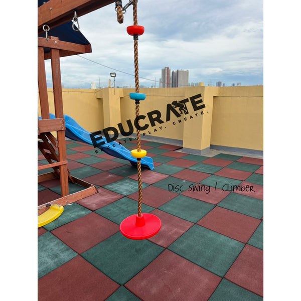 Disc Swing / Rope climber disc attachement for playground