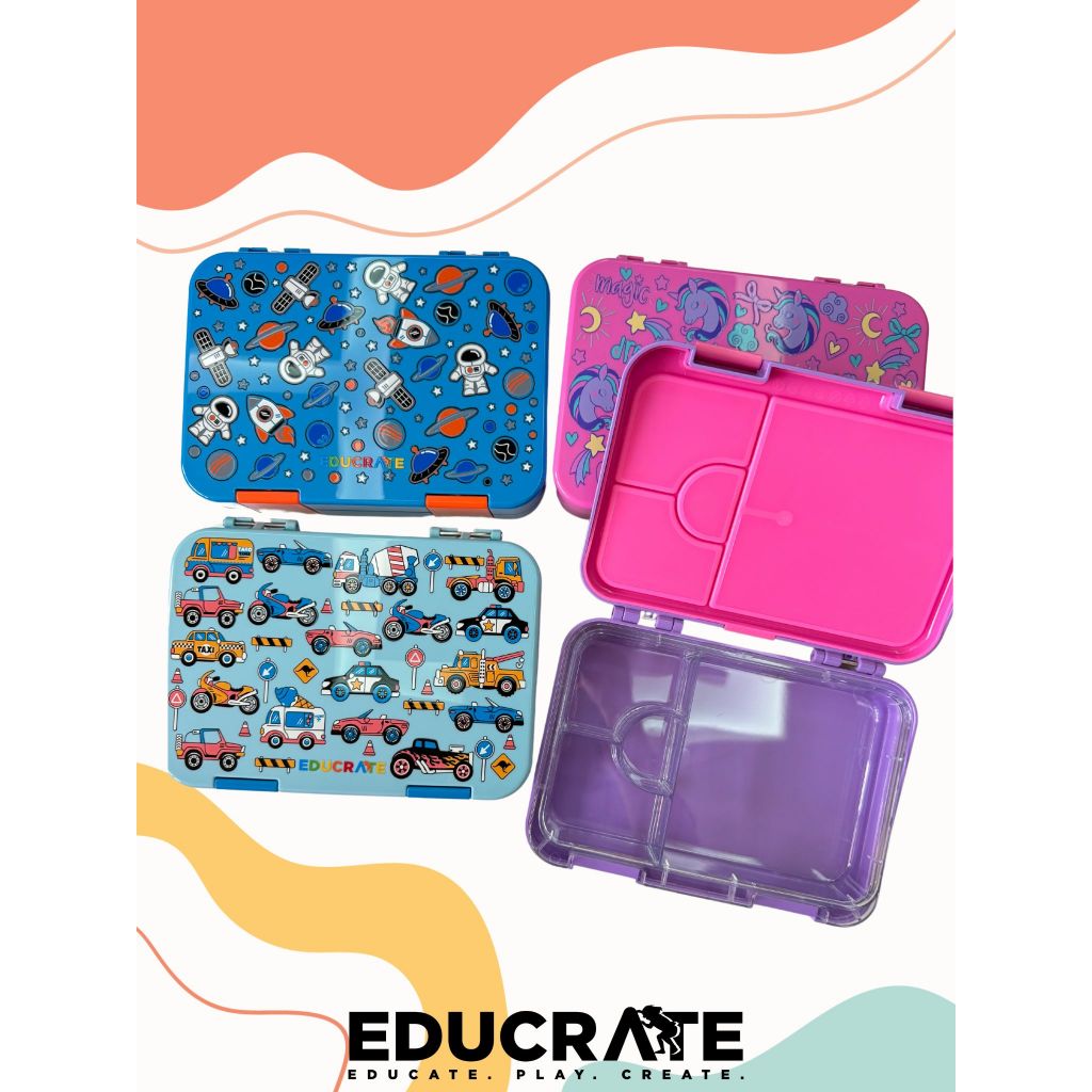 Bento Box 4 compartment Leak Proof BPA NON TOXIC Snack Travel School lunch box