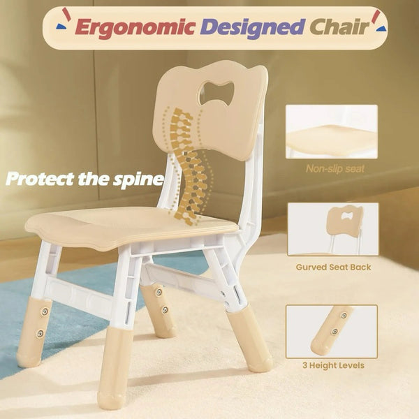 Kids Study Table and Chair (Adjustable Height) Ergonomic Chair