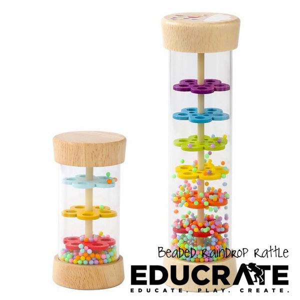 Beaded Raindrop Rattle / Shaker music rhythm soothing sensory noise
