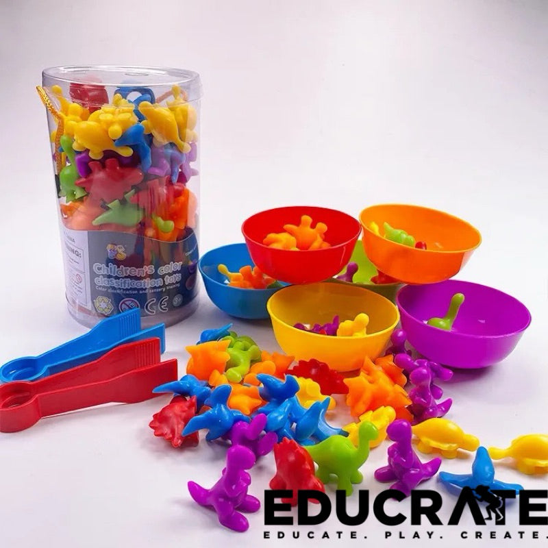 Color Counting and Sorting Dinosaur  Koala Math Pattern