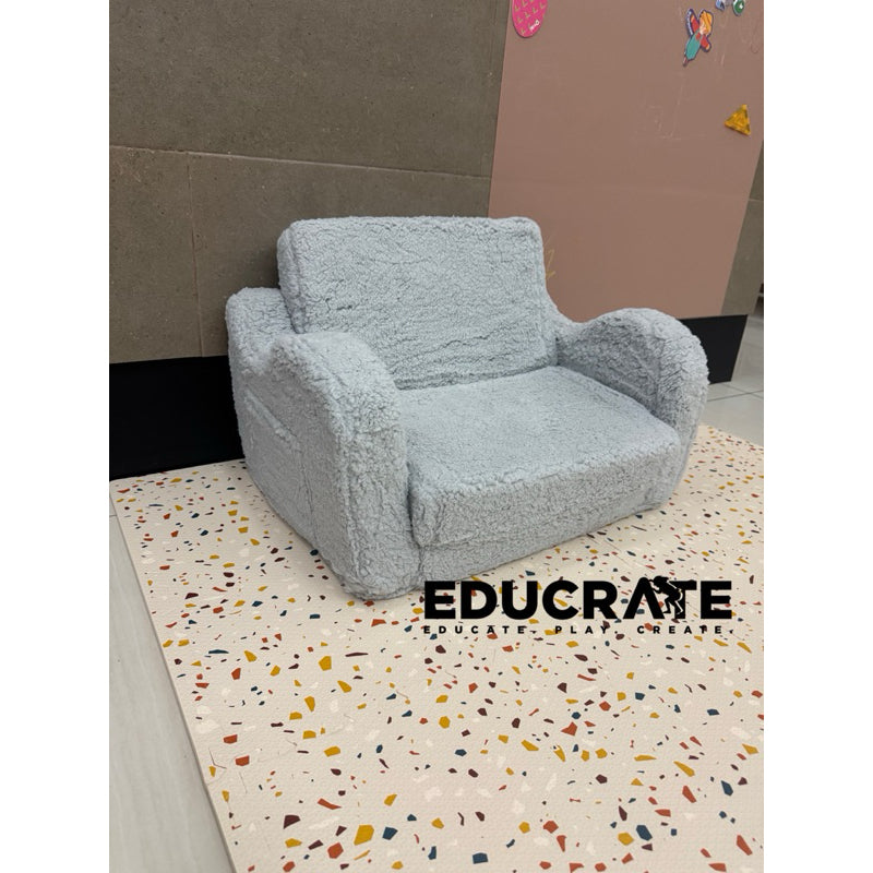 Fluffy Flip Couch Sofa (one seater) for Kids / toddler / reading