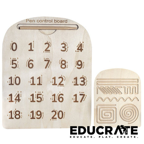Compact Wooden Reversible Tracing Board (Alphabet, Prewriting Strokes)