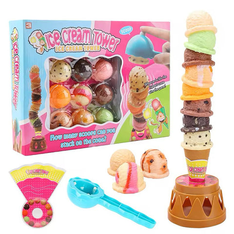 Ice Cream Tower Stack Game / Pretend Play