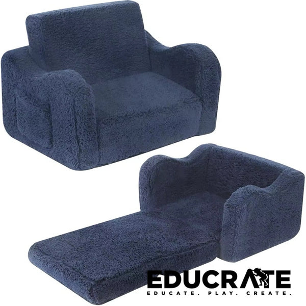 Fluffy Flip Couch Sofa (one seater) for Kids / toddler / reading