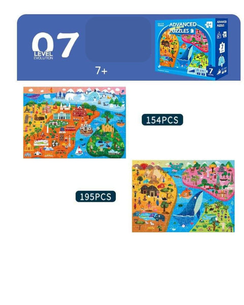 Jigsaw Leveled Puzzle / Puzzle Progression / Advanced Puzzle / Motor Skill Concentration