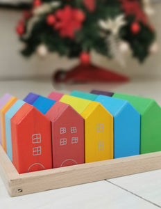 Wooden Building Block Set (15pcs chunky blocks)