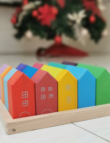 Wooden Building Block Set (15pcs chunky blocks)