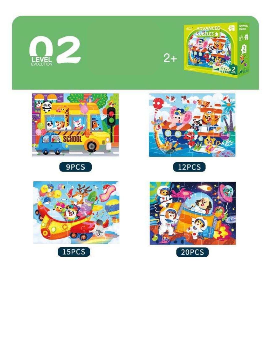 Jigsaw Leveled Puzzle / Puzzle Progression / Advanced Puzzle / Motor Skill Concentration