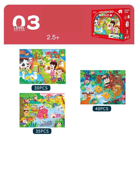 Jigsaw Leveled Puzzle / Puzzle Progression / Advanced Puzzle / Motor Skill Concentration