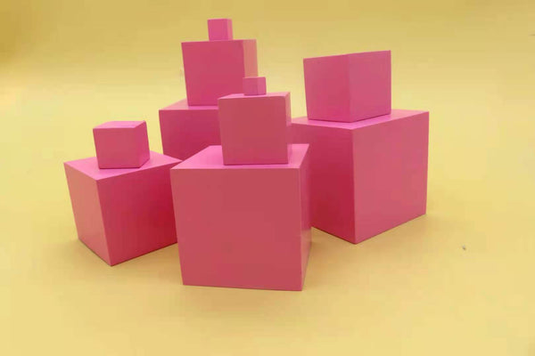 Pink Tower  with control cards - Standard Size 10cm - 1cm