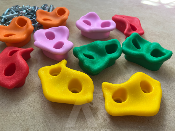 10pc Rock Climb holds + screw set