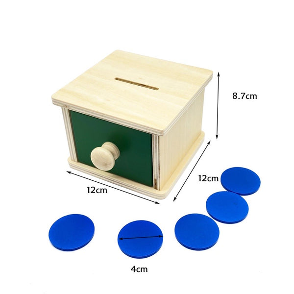 Montessori Target Box with coin thinker / ball