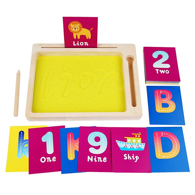 Sand Tracing Writing Tray with Flashcard and Sand MULTI USE