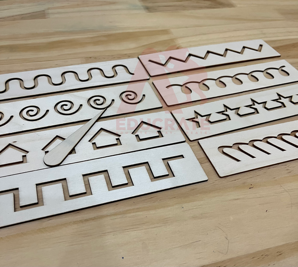 Wooden Stencil for Pre writing / creative arts