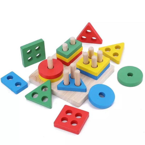 Four Column Geometric Shape Sorter